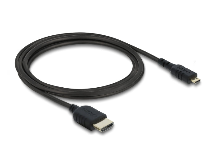 Delock Koaxiales High Speed HDMI Kabel HDMI Stecker zu Micro HDMI Stecker 8K 60 Hz 2 m
