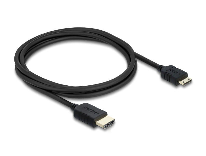 Delock Koaxiales High Speed HDMI Kabel HDMI Stecker zu Mini HDMI Stecker 8K 60 Hz 2 m
