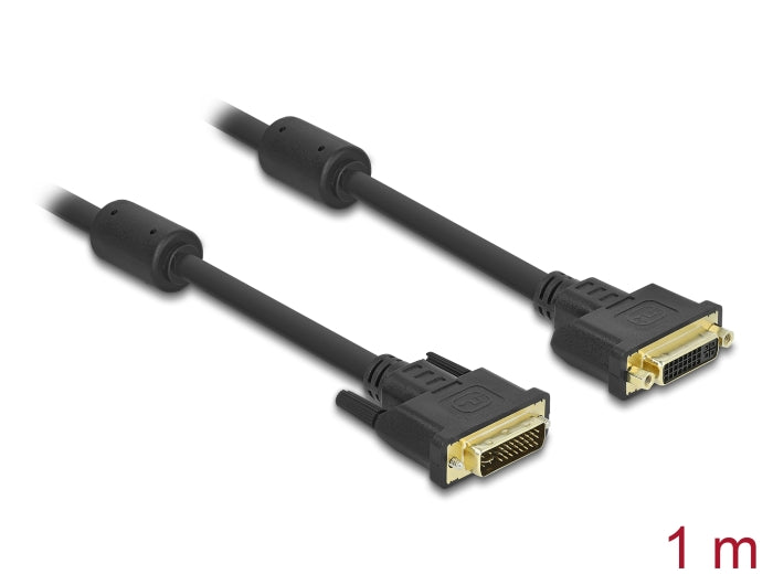 Delock Verlängerungskabel DVI 24+5 Stecker > DVI 24+5 Buchse 1 m schwarz