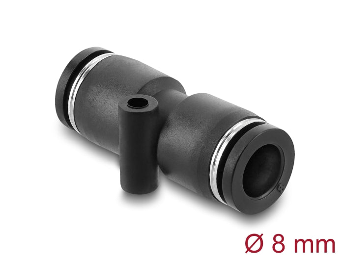 Delock Steckverbinder Pneumatik / Pneumatik Schnellsteckverbinder 8 mm mit Befestigungsloch gerade