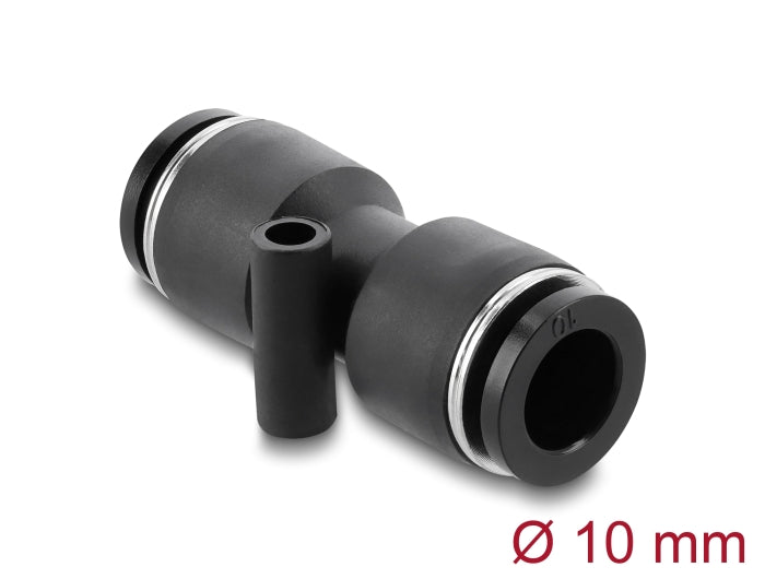 Delock Steckverbinder Pneumatik / Pneumatik Schnellsteckverbinder 10 mm mit Befestigungsloch gerade