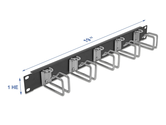 Delock 19″ Kabelmanagement Panel schwarz