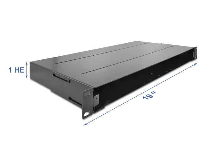 Delock 19″ LWL Glasfaser Spleißbox 96 Fasern