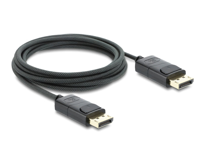 Delock Koaxiales DisplayPort Kabel 8K 60 Hz mit Geflechtmantel 1 m