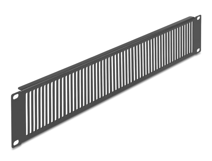 Delock 19″ Netzwerkschrank Panel mit Lüftungsschlitzen vertikal 2 HE schwarz