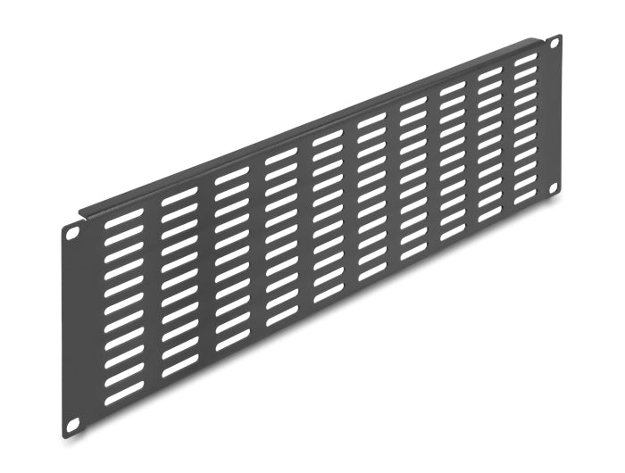 Delock 19″ Netzwerkschrank Panel mit Lüftungsschlitzen horizontal 3 HE schwarz