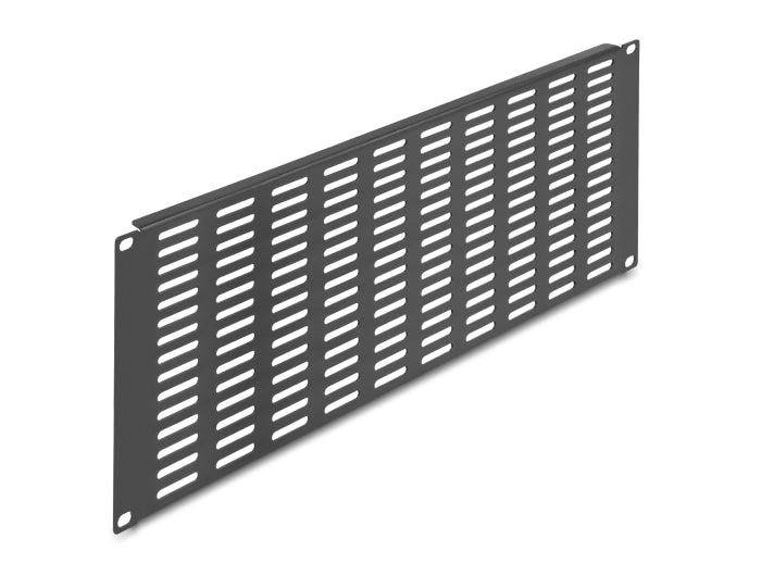 Delock 19″ Netzwerkschrank Panel mit Lüftungsschlitzen horizontal 4 HE schwarz
