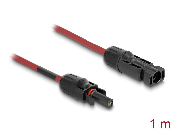Delock DL4 Solar Kabel 4 mm² Stecker zu Buchse 1 m rot