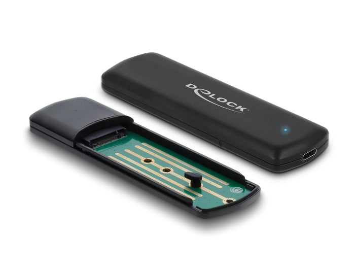 Delock Externes USB Type-C™ Combo Gehäuse für M.2 NVMe PCIe oder SATA SSD - werkzeugfrei