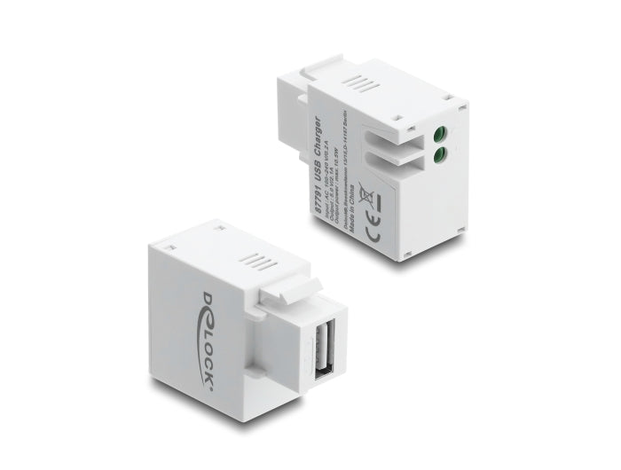 Delock Keystone Modul mit USB Typ-A Ladebuchse 10,5 W weiß