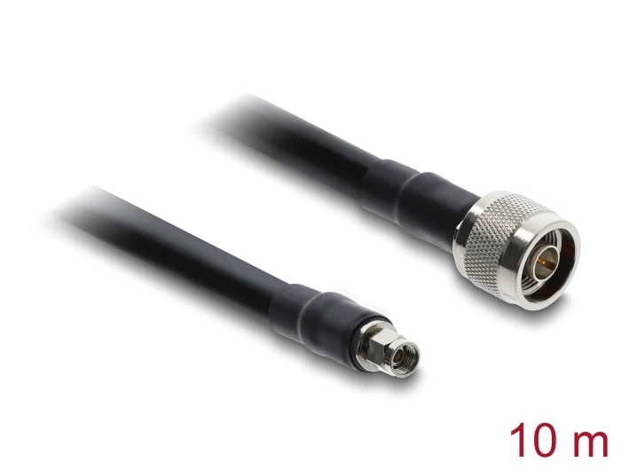 Delock Antennenkabel N Stecker > RP-SMA Stecker CFD400 LLC400 10 m low loss
