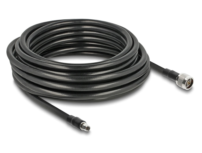 Delock Antennenkabel N Stecker > RP-SMA Stecker CFD400 LLC400 10 m low loss