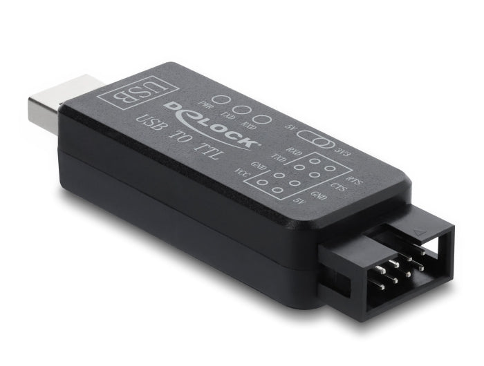 Delock UART Konverter USB 2.0 zu TTL 3,3 V / TTL 5 V Pfostenstecker mit Anschlusskabel 30 cm