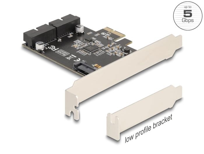 Delock PCI Express x1 Karte zu 2 x intern USB 5 Gbps Pfostenstecker