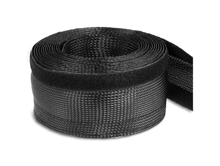 Delock Geflechtschlauch mit Klettverschluss 5 m x 32 mm schwarz