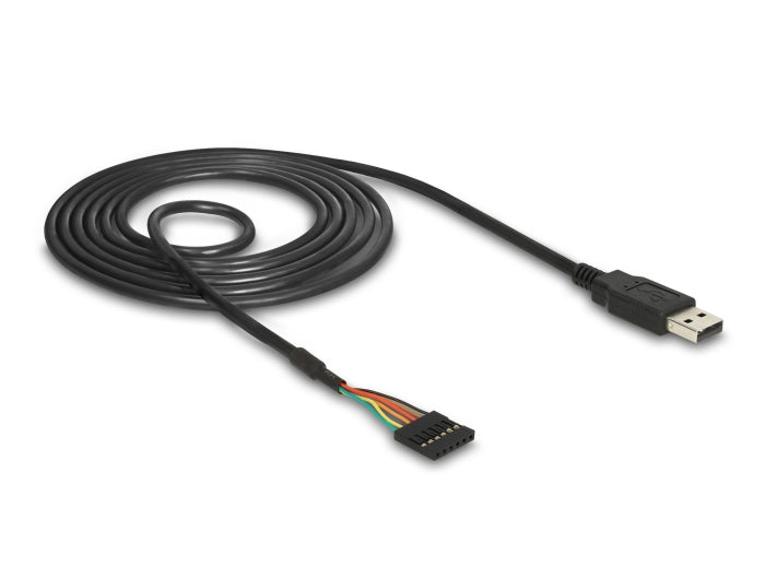 Delock Konverter USB 2.0 Stecker zu TTL 6 Pin Pinheader Buchse 1,8 m (3,3 V)