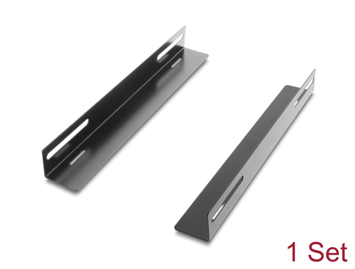 Delock 19″ Tragschiene für Netzwerkschrank 300 x 40 mm 2 Stück