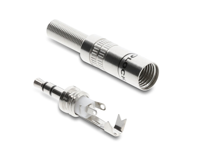 Delock Stereo Klinkenstecker 3,5 mm 3 Pin mit Knickschutz Lötversion