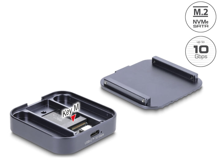 Delock Magnetisches Gehäuse USB Type-C™ 10 Gbps für 1 x M.2 NVMe oder SATA SSD