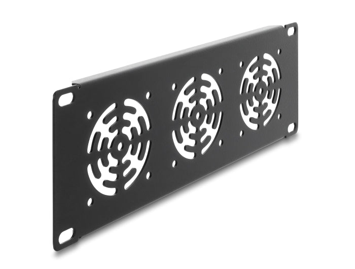 Delock 10″ 2 HE Rackblende für 3 Lüfter 60 x 60 mm dunkelgrau