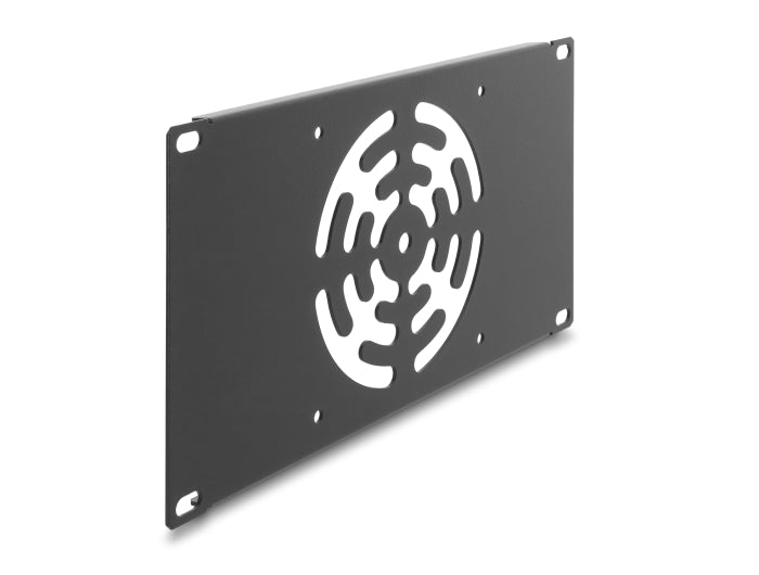 Delock 10″ 3 HE Rackblende für 1 Lüfter 120 x 120 mm dunkelgrau