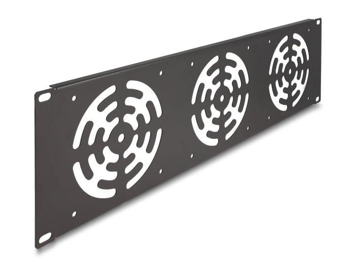 Delock 19″ Rackblende für 3 Lüfter 120 x 120 mm 3 HE dunkelgrau