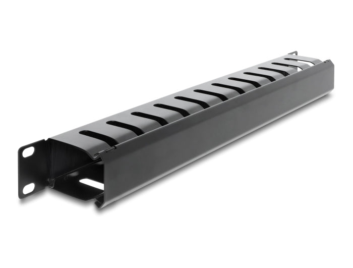 Delock 19″ Kabelmanagement Rangierpanel mit Bürste 1 HE schwarz