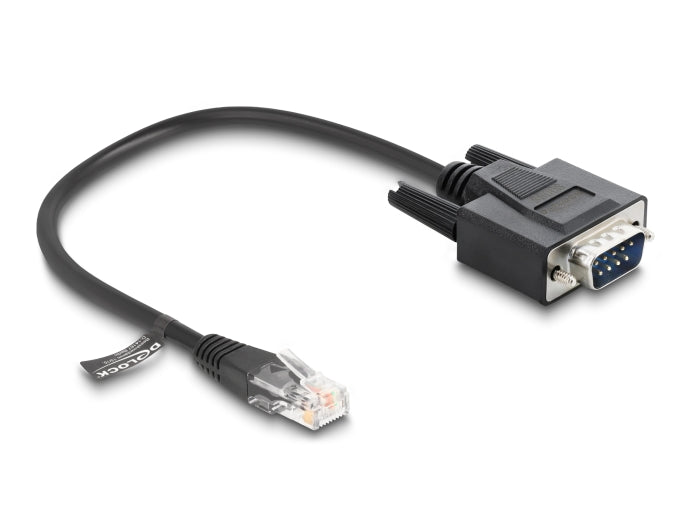 Delock Kabel RJ45 Stecker zu Seriell RS-232 D-Sub 9 Stecker 30 cm schwarz