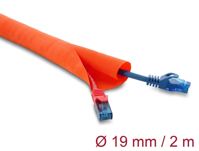 Delock Kabelschutzschlauch selbstschließend 2 m x 19 mm orange