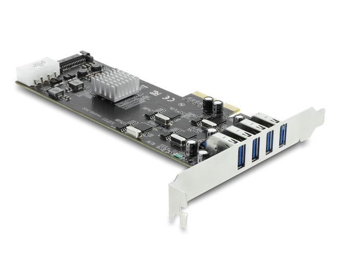 Delock PCI Express x4 Karte zu 4 x extern USB 5 Gbps Quad Channel - Low Profile Formfaktor