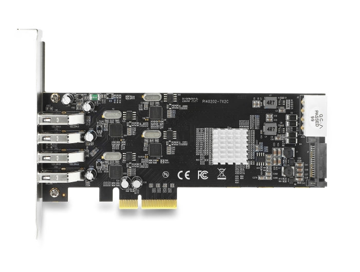 Delock PCI Express x4 Karte zu 4 x extern USB 5 Gbps Quad Channel - Low Profile Formfaktor