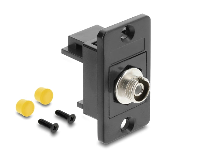 Delock Panel Mount FC Simplex Buchse zu Buchse schwarz