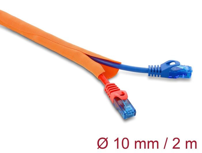 Delock Kabelschutzschlauch selbstschließend 2 m x 10 mm orange