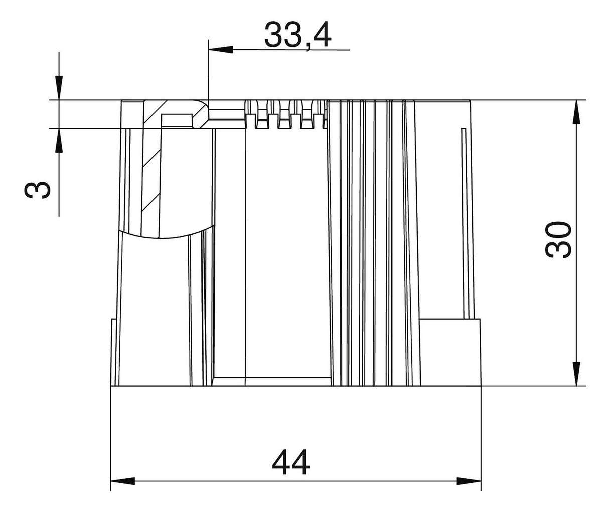 BETTERMANN Steckendtülle Kst 40mm lgr 129 TB M40 unbeh hfr