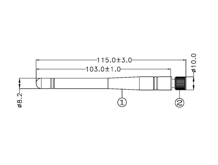 Delock LTE Antenne SMA Stecker 1,0 - 5,23 dBi omnidirektional starr schwarz