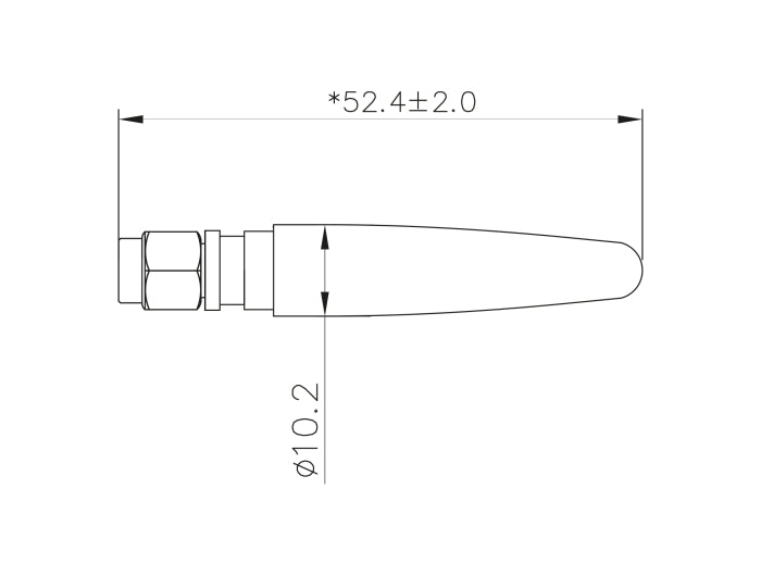 Delock LTE Antenne SMA Stecker 1,82 dBi omnidirektional starr schwarz