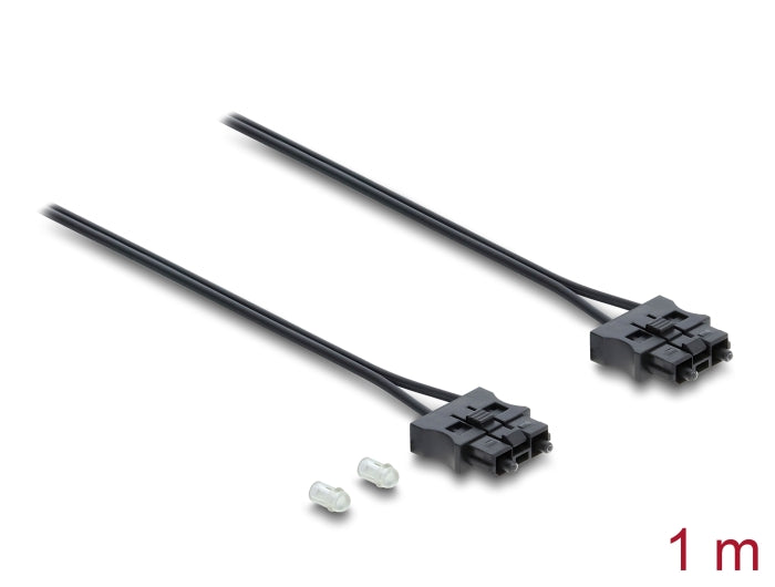 Delock LWL POF Kunststoff Servo Anschlusskabel Stecker zu Stecker Durchmesser 2,2 mm 1 m schwarz