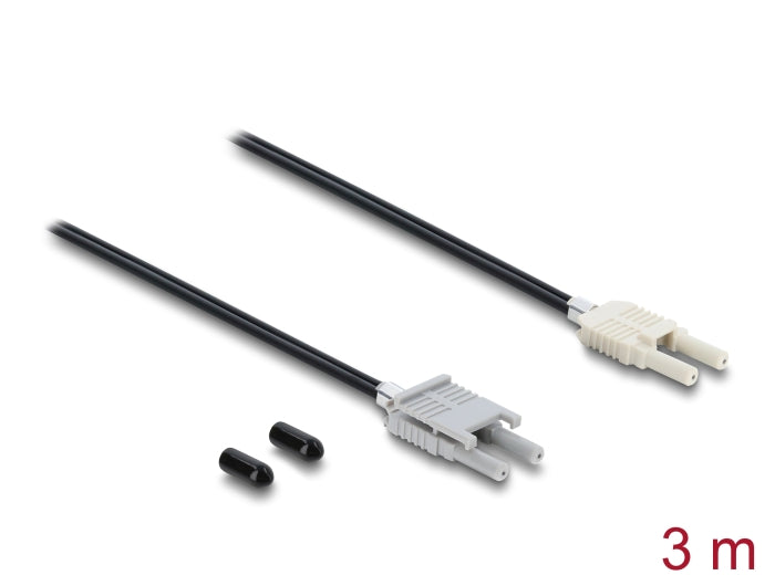 Delock LWL POF Kunststoff Kabel HFBR 4506-4516Z Duplex Stecker zu Duplex Stecker 3 m
