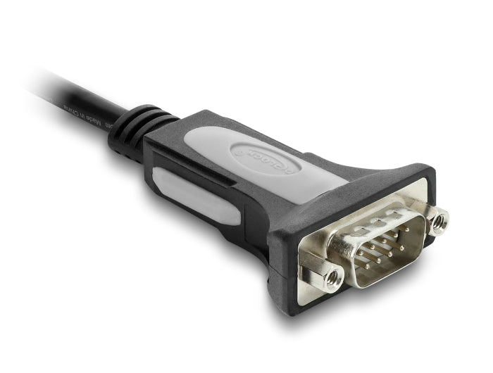 Delock Adapter USB 2.0 Typ-A zu 1 x Seriell RS-232 D-Sub 9 Pin Stecker mit Muttern 3 m