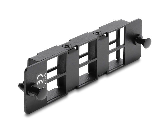Delock Adapter Panel für Keystone Module 6 Port schwarz