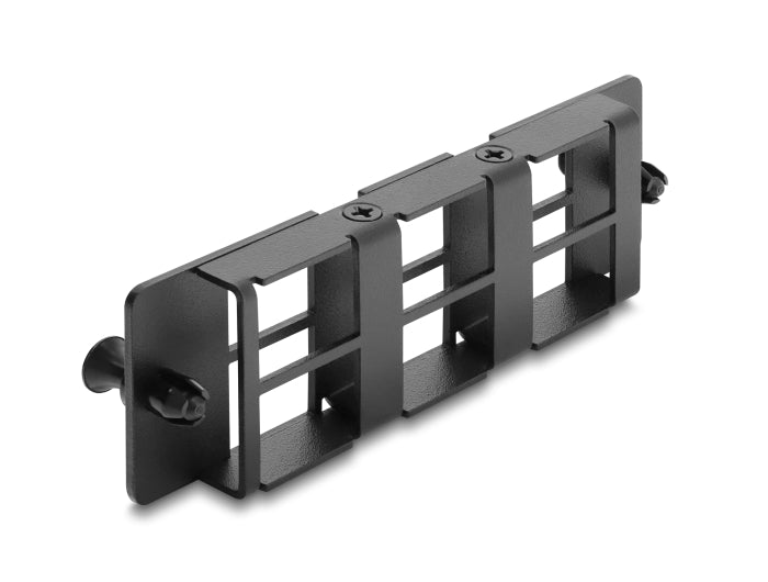 Delock Adapter Panel für Keystone Module 6 Port schwarz