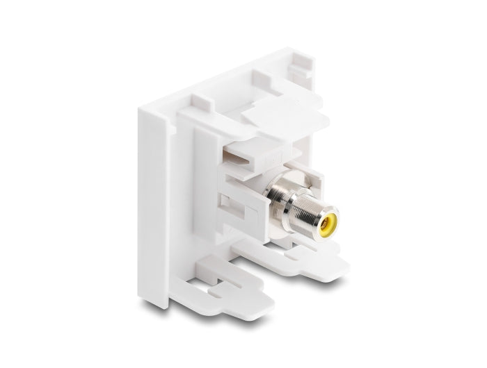 Delock Easy 45 Modul Cinch Buchse zu Cinch Buchse gelb / weiß