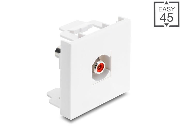 Delock Easy 45 Modul Cinch Buchse zu Cinch Buchse rot / weiß