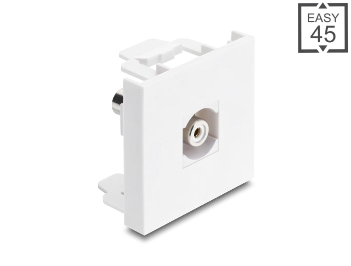 Delock Easy 45 Modul Cinch Buchse zu Cinch Buchse weiß / weiß