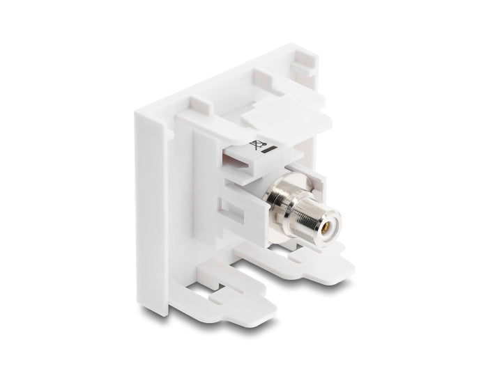 Delock Easy 45 Modul Cinch Buchse zu Cinch Buchse weiß / weiß