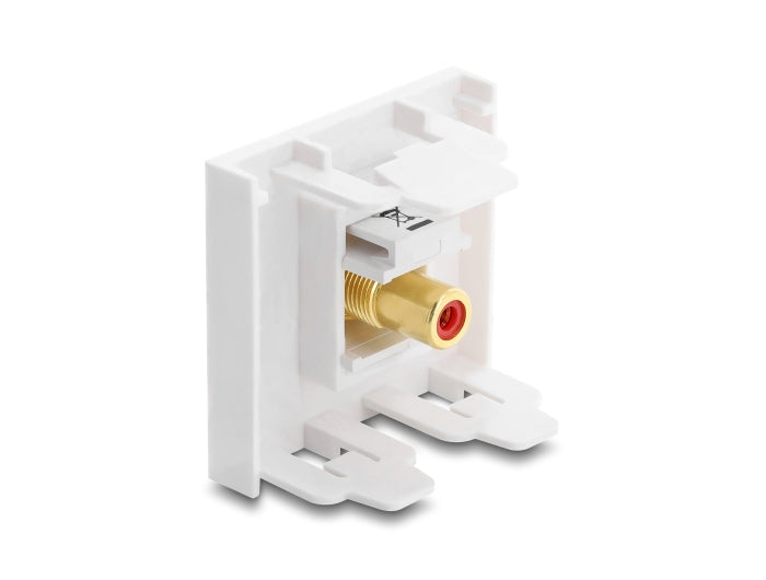 Delock Easy 45 Modul Cinch Buchse zu Cinch Buchse vergoldet rot / weiß