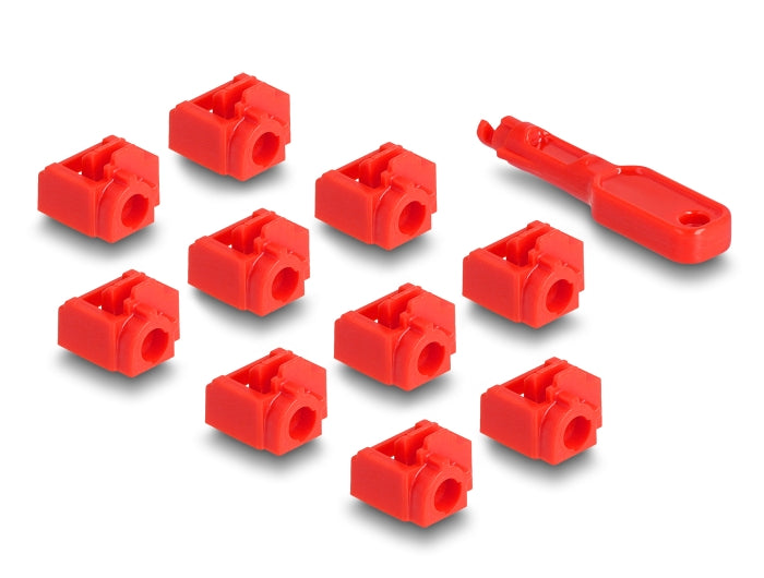 Delock RJ45 Port Blocker Set für RJ45 Buchse 10 Stück