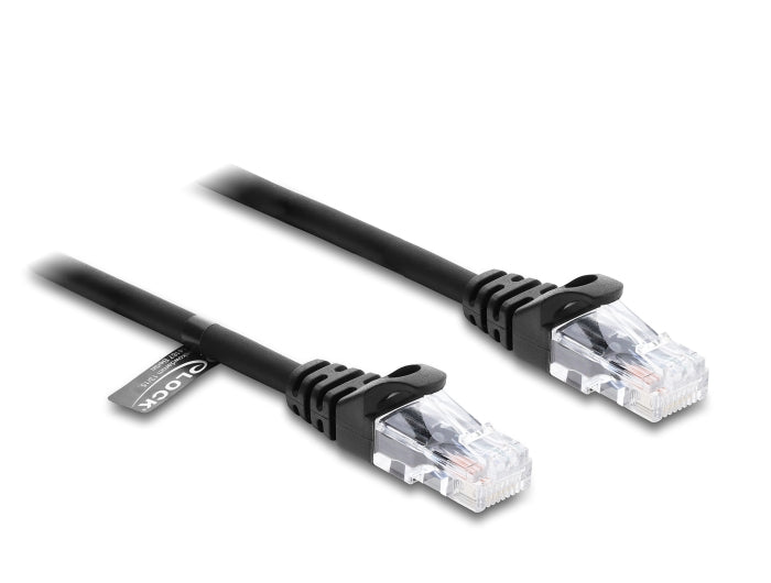 Delock RJ50 Spiralkabel Stecker zu Stecker 1 m schwarz