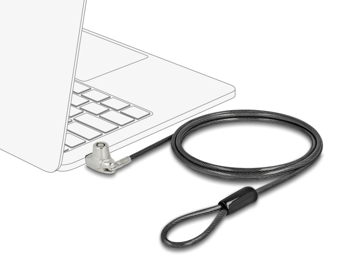 Navilock Notebook Sicherungskabel mit Schlüssel für HP Nano Slot - Karbonstahlkabel