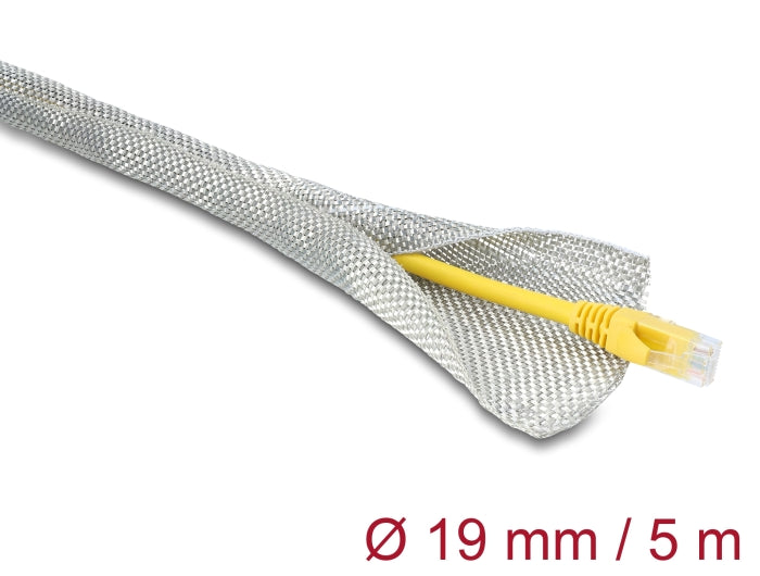 Delock Geflechtschlauch zur EMV Abschirmung selbstschließend 5 m x 19 mm